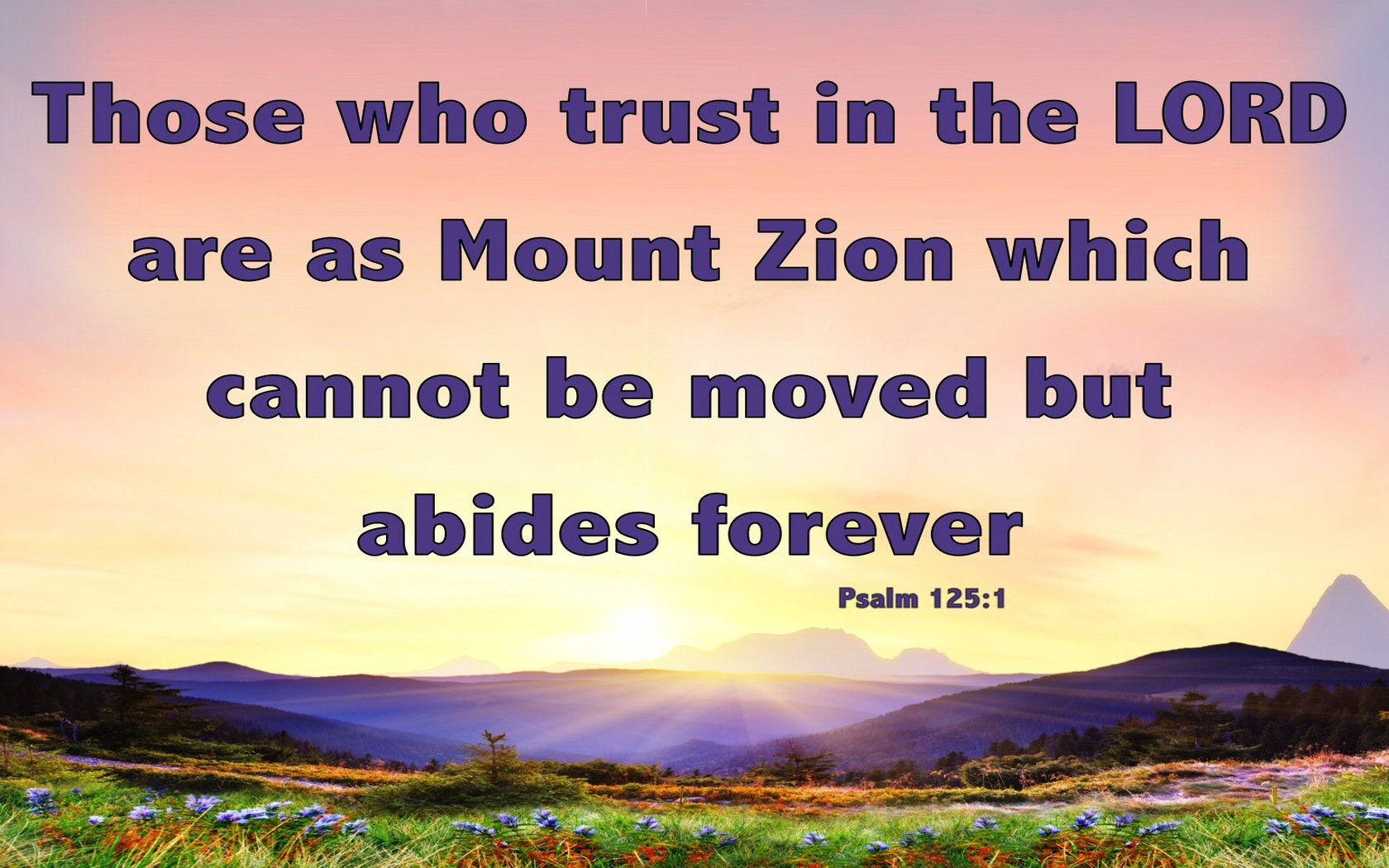 Psalm 125:1 Those Who Trust In The Lord Abide Forever (pink)